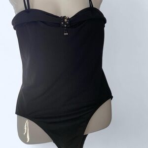 Black Beaded Bathing Suit Roxanne M